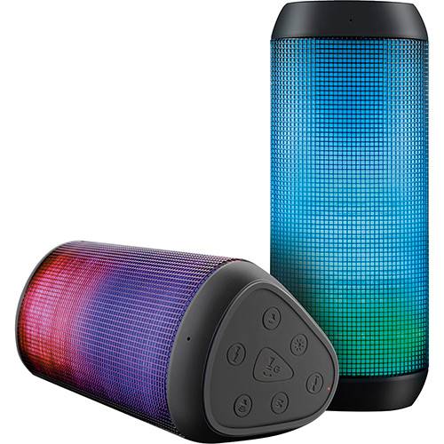 Tamanhos, Medidas e Dimensões do produto Caixa de Som Bluetooth Multilaser SP192 Sound Colors Preto 15W USB LED Light