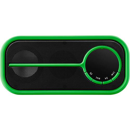 Tamanhos, Medidas e Dimensões do produto Caixa de Som Bluetooth Pulse Speaker Verde 10W Entrada USB e Cartão Memória