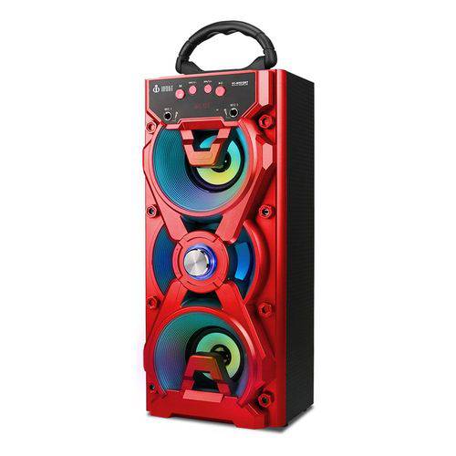 Tamanhos, Medidas e Dimensões do produto Caixa de Som Voxcube Mobile Bluetooth 14Watts Super Bass com Visor VC-M931QBT InfoKit Vermelho