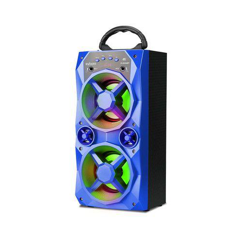 Tamanhos, Medidas e Dimensões do produto Caixa de Som Bluetooth Wireless Super Bass 10W Multimídia CS-M436BT Exbom Azul