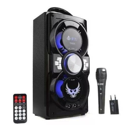 Tamanhos, Medidas e Dimensões do produto Caixa de Som Portátil Bluetooth Microfone Karaoke Super Potente Usb 12w..