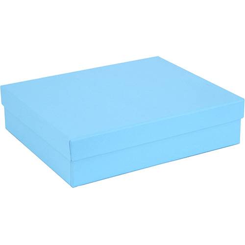 Tamanhos, Medidas e Dimensões do produto Caixa Decorativa de Presente M Azul Turquesa - Joy Paper