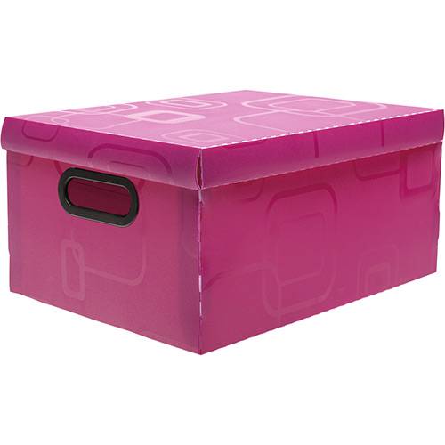 Tamanhos, Medidas e Dimensões do produto Caixa Organizadora Dellosmile Média Rosa Pink