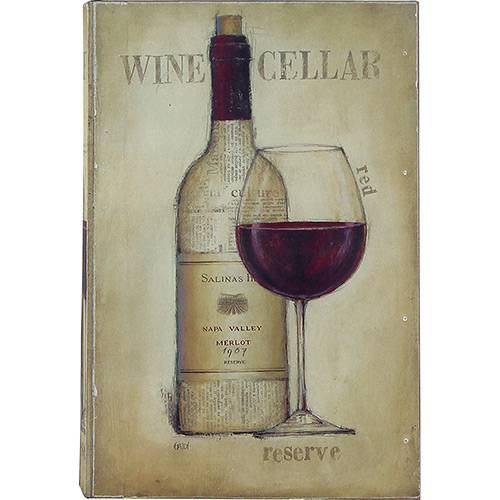 Tamanhos, Medidas e Dimensões do produto Caixa para Vinho MDF Book Wine 2 Garrafas Bege - Oldway