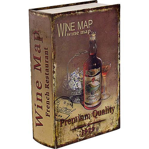 Tamanhos, Medidas e Dimensões do produto Caixa para Vinho MDF Wine Map para 2 Garrafas Marrom - Oldway