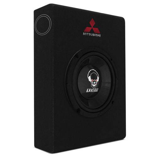 Tamanhos, Medidas e Dimensões do produto Caixa Slim Mitsubishi Subwoofer Musicall Kaverão 8 Polegadas 150W Rms 4 Ohms 7,3 Litros Dutada Preta