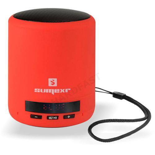 Tamanhos, Medidas e Dimensões do produto Caixa Som Bluetooth Favix SumeXR A1 Sem Fio Fm Super Bass Usb 5W Sd Auxilar Vermelho