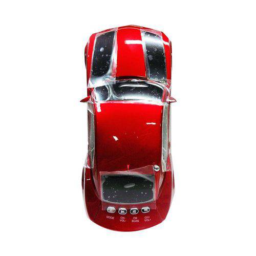 Tamanhos, Medidas e Dimensões do produto Caixa Som Portátil Carro Camaro Entrada P2 Pen Usb Cartão Sd Vermelho Vermelho