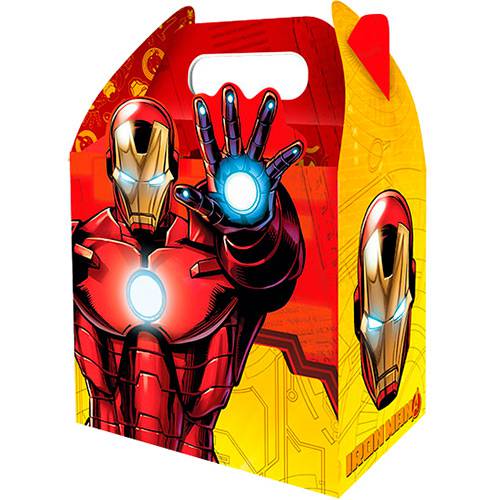 Tamanhos, Medidas e Dimensões do produto Caixa Surpresa Grande Iron Man Assemble com 8 Unidades Regina Festas