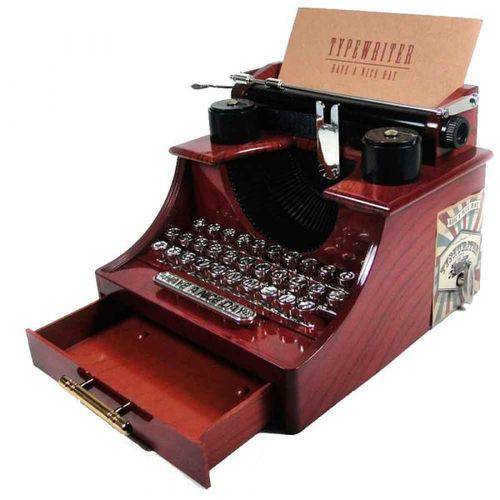 Tamanhos, Medidas e Dimensões do produto Caixinha de Música Máquina de Escrever