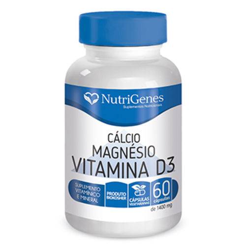 Tamanhos, Medidas e Dimensões do produto Cálcio, Magnésio, Vitamina D3 - Nutrigenes - Ref.: 121 - 60 Cápsulas de 1400 Mg