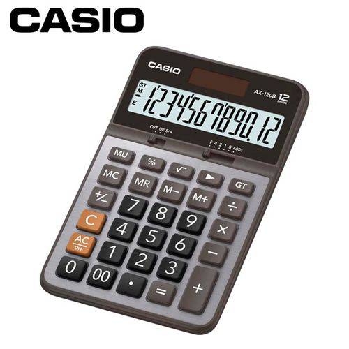 Tamanhos, Medidas e Dimensões do produto Calculadora Casio Compacta de Mesa 12 Dígitos AX-120B