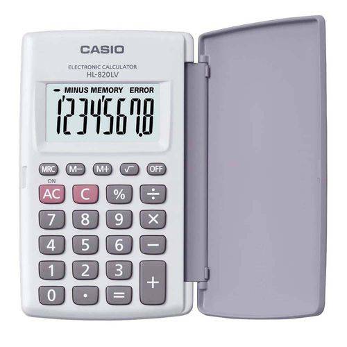 Tamanhos, Medidas e Dimensões do produto Calculadora Portátil Casio Hl-820lv-We Branca
