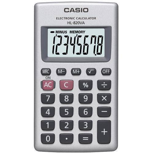 Tamanhos, Medidas e Dimensões do produto Calculadora Portátil Casio Hl-820va-S Cinza