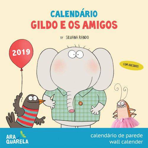 Tamanhos, Medidas e Dimensões do produto Calendário 2019 Gildo e os Amigos - Araquarela