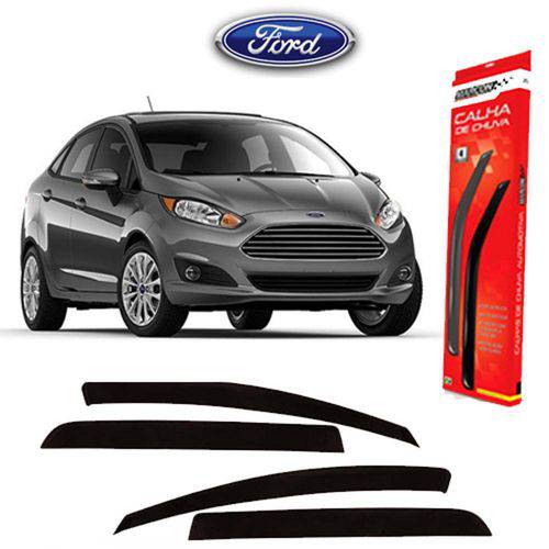 Tamanhos, Medidas e Dimensões do produto Calha de Chuva Fume Claro Ford New Fiesta Sedan - 4 Peças