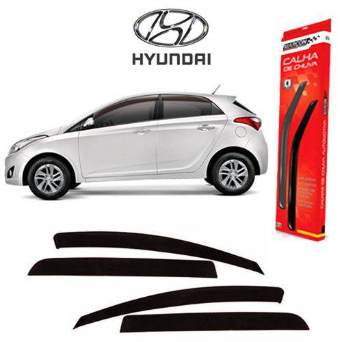 Tamanhos, Medidas e Dimensões do produto Calha de Chuva Fume Claro Hyundai Hb20 4 Portas