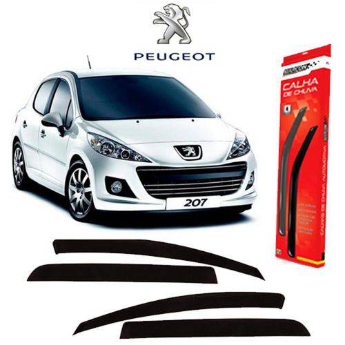 Tamanhos, Medidas e Dimensões do produto Calha de Chuva Fume Claro Peugeot 207 - 4 Peças