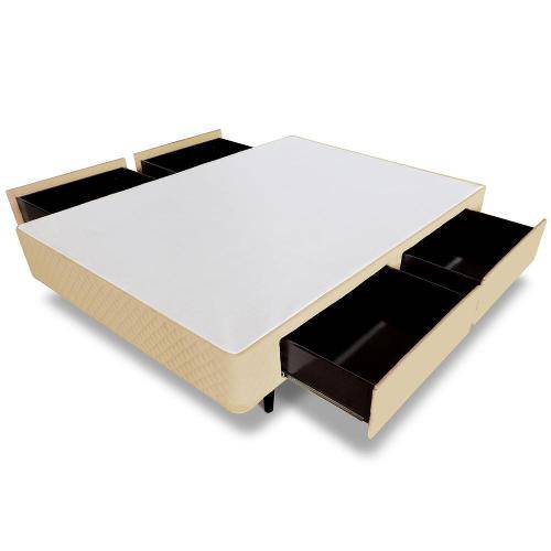 Tamanhos, Medidas e Dimensões do produto Cama Box Casal Universal 4 Gavetas Bege - 128x188