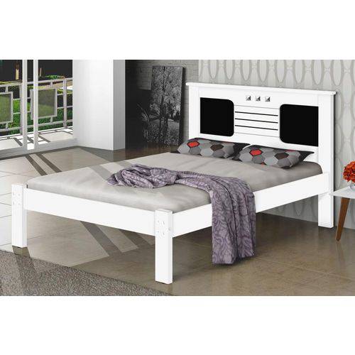 Tamanhos, Medidas e Dimensões do produto Cama Casal Julia - Branco / Preto