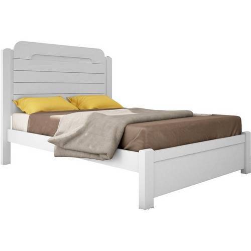 Tamanhos, Medidas e Dimensões do produto Cama de Casal Duo Branco Madeirado Robel