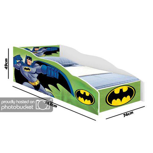 Tamanhos, Medidas e Dimensões do produto Cama Infantil Batman Verde com Colchão