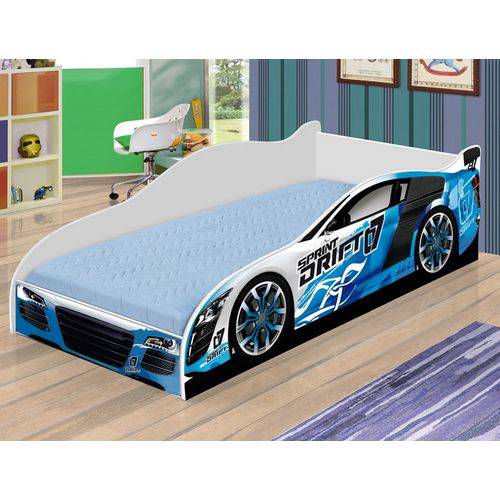 Tamanhos, Medidas e Dimensões do produto Cama Infantil Carro Drift - Azul com Colchão - RPM Móveis