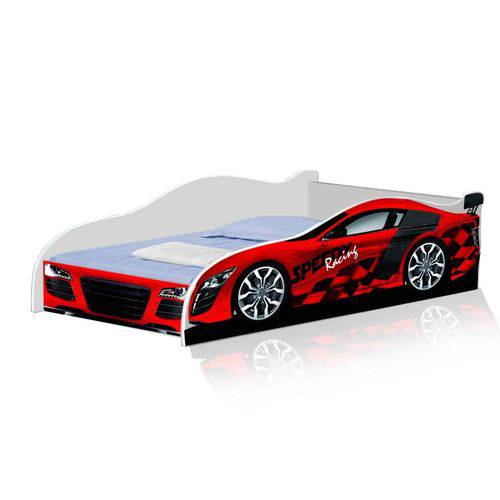 Tamanhos, Medidas e Dimensões do produto Cama Infantil Carros RPM Speedy Racing Vermelha 100% MDF com Proteção Lateral - RPM Móveis