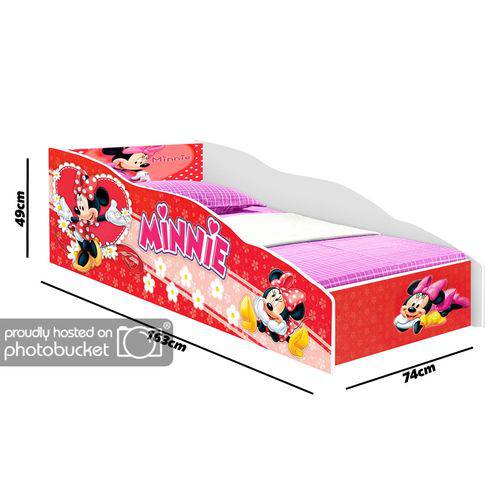 Tamanhos, Medidas e Dimensões do produto Cama Infantil Minnie Vermelha