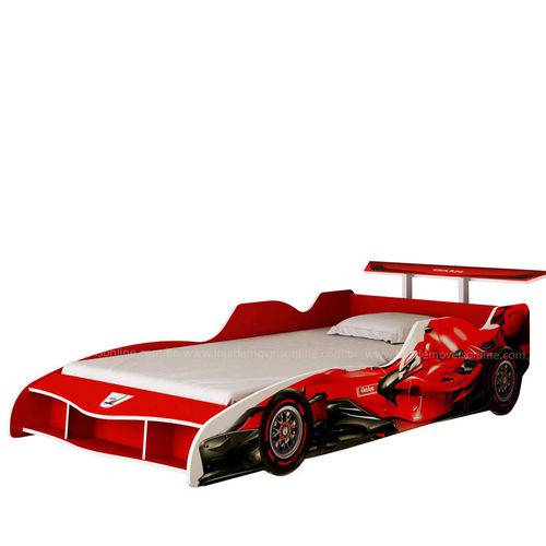 Tamanhos, Medidas e Dimensões do produto Cama Solteiro Formato de Carro F1 Gelius - Vermelho
