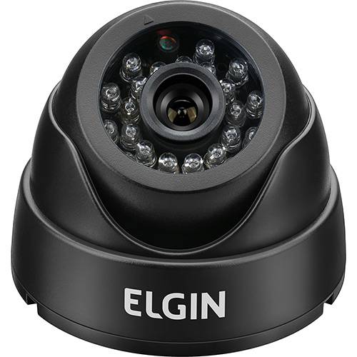 Tamanhos, Medidas e Dimensões do produto Câmera de Segurança Dome 600TVL Elgin Lente 3.6mm - Preta
