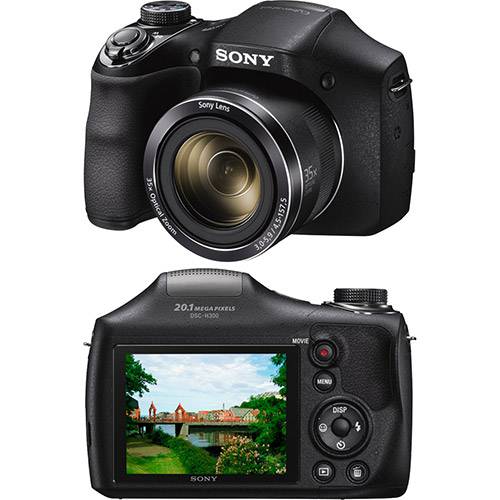 Tamanhos, Medidas e Dimensões do produto Câmera Digital Sony DSC-H300 20.1 MP Zoom 35x Cartão de Memória 8GB