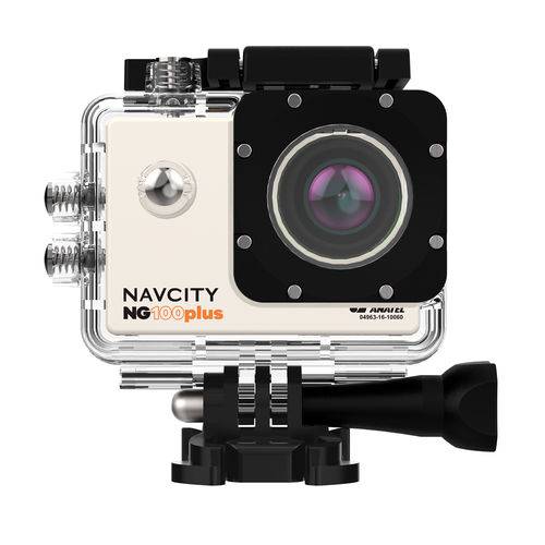 Tamanhos, Medidas e Dimensões do produto Câmera Esportiva Navcity NG-100 Plus 4K +Case à Prova D'água 30m + Bastão Selfie