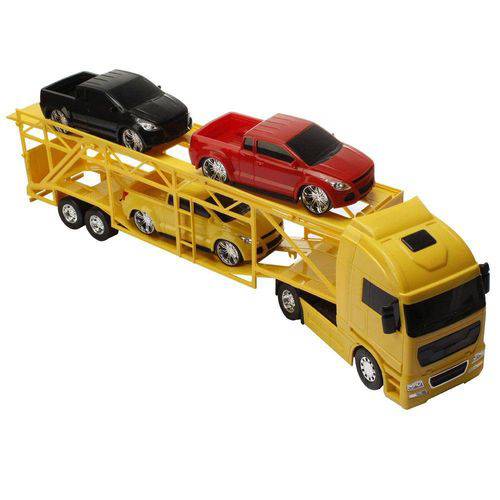 Tamanhos, Medidas e Dimensões do produto Caminhão Diamond Truck Cegonheira Roma - Amarelo