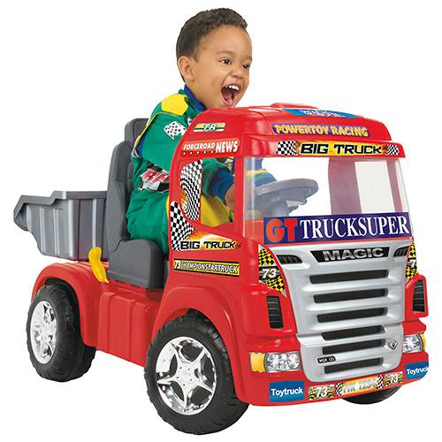 Tamanhos, Medidas e Dimensões do produto Caminhão Elétrico Big Truck Vermelho 6V - Magic Toys