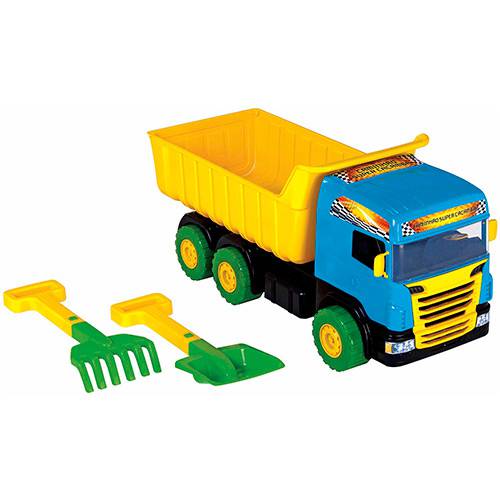 Tamanhos, Medidas e Dimensões do produto Caminhão Super Caçamba Azul - Magic Toys
