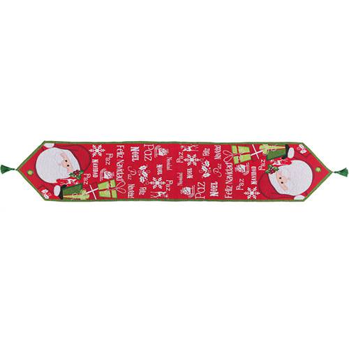 Tamanhos, Medidas e Dimensões do produto Caminho de Mesa Natal 33x180cm - Santini Christmas