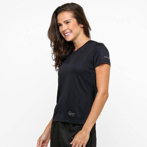 Tamanhos, Medidas e Dimensões do produto Camiseta Feminina Interlock UV50 Preto M - Speedo