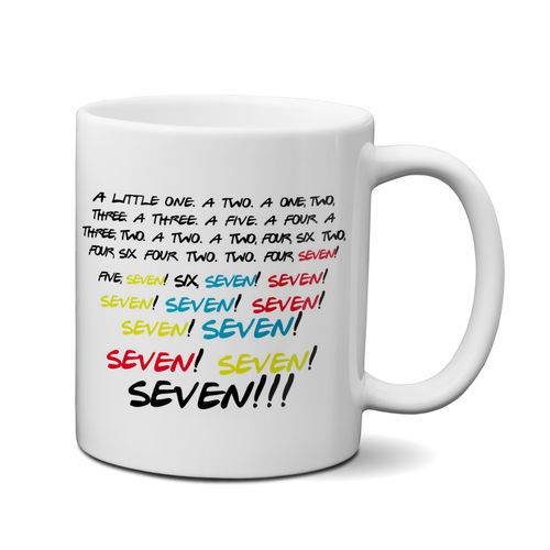 Tamanhos, Medidas e Dimensões do produto Caneca da Série Friends - Seven Seven Seven!
