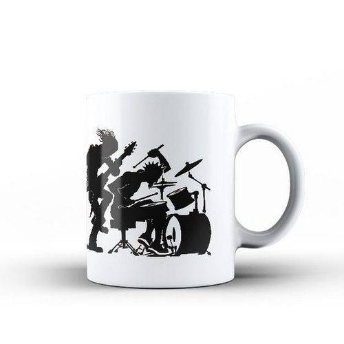 Tamanhos, Medidas e Dimensões do produto Caneca Evolução Músicos Guitarrista e Baterista