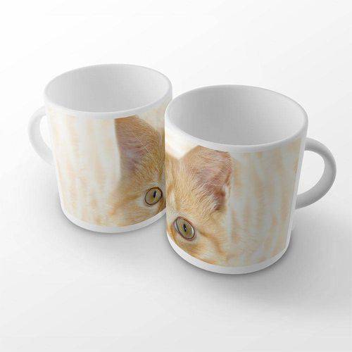 Tamanhos, Medidas e Dimensões do produto Caneca Gato American Shorthair Amarelo Landscape Bege Bege