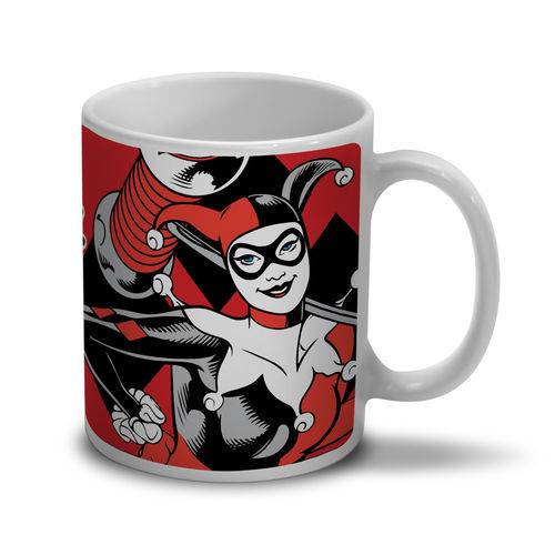 Tamanhos, Medidas e Dimensões do produto Caneca Harley Quinn DC Comics BandUP! Porcelana Esmaltada Estampada