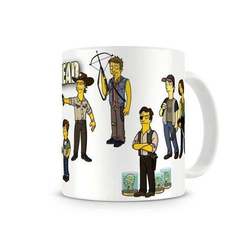 Tamanhos, Medidas e Dimensões do produto Caneca The Walking Dead - Simpsons II