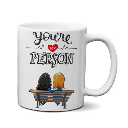 Tamanhos, Medidas e Dimensões do produto Caneca You Are My Person Grey's Anatomy