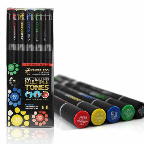 Tamanhos, Medidas e Dimensões do produto Caneta Chameleon Color Tones – Kit com 05 Canetas Tons Primários Ct0502