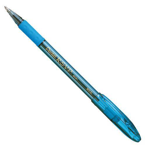 Tamanhos, Medidas e Dimensões do produto Caneta Esferográfica R.S.V.P 1,0 Azul Celeste Ref.Bk91Crs-S Pentel
