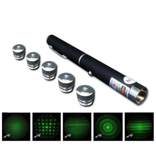 Tamanhos, Medidas e Dimensões do produto Caneta Laser Pointer Verde Lanterna 5 Pontas