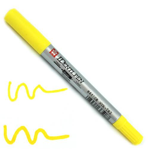 Tamanhos, Medidas e Dimensões do produto Caneta Permanente Identi Pen Sakura com 02 Pontas - Cor: Amarelo