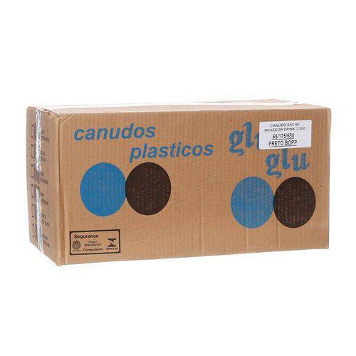 Tamanhos, Medidas e Dimensões do produto Canudo Mexedor Preto Embalado um a um Caixa com 2000 Unidades Glu Glu