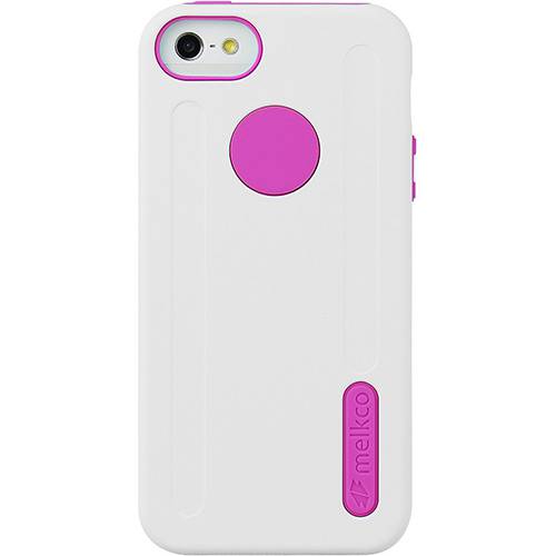 Tamanhos, Medidas e Dimensões do produto Capa de Celular para IPhone 5 e 5S Dupla Camada Branca/Rosa - IKase